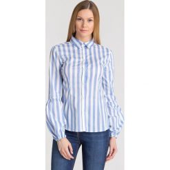 Koszula TRUSSARDI JEANS. Białe koszule TRUSSARDI, bez wzorów, z bawełny, bez kołnierzyka, bez ramiączek. W wyprzedaży za 135.80 zł.