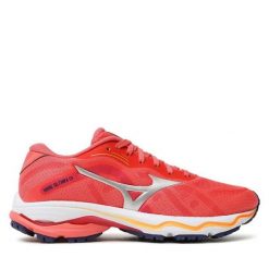 Buty do biegania Mizuno. Czerwone buty treningowe Mizuno, bez wzorów, bez zapięcia, do biegania, mizuno wave. Za 299.99 zł.
