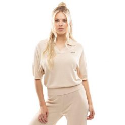 Damska koszulka polo z dzianiny Siroko IBZ Versa Sand. Brązowe t-shirty sportowe SIROKO, bez wzorów, z dzianiny, bez ramiączek. Za 126.00 zł.