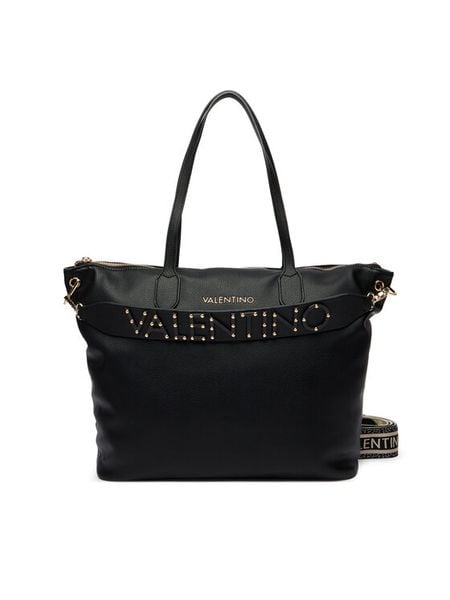 Valentino Torebka Dea Re VBS9UM01 Czarny. Czarne shopper bag Valentino, bez wzorów, ze skóry, bez dodatków. Za 455.99 zł.