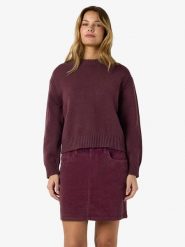 Noisy may Sweter "Dara" w kolorze bordowym rozmiar: L. Czerwone swetry Noisy May, l, bez wzorów, z bawełny, bez ramiączek. Za 129.95 zł.