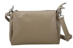 Minimalistyczna listonoszka ze skóry BARBERINI'S beżowa 951-2. Brązowe shopper bag Barberinis, bez wzorów, z lakierowanej skóry, eleganckie, małe, lakierowane, bez dodatków. Za 239.99 zł.