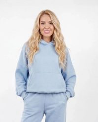Damska bluza oversize UNLEASH WINGS PASTEL BLUE. Niebieskie bluzy Wings, uniwersalny, bez wzorów, z materiału, bez kaptura. Za 249.90 zł.