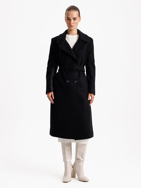 BGN Płaszcz przejściowy w kolorze czarnym rozmiar: 40. Czarne płaszcze BGN, bez wzorów, z tkaniny, bez kaptura. Za 277.36 zł.