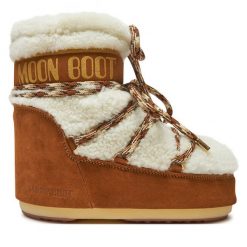 Śniegowce Moon Boot. Brązowe śniegowce Moon Boot, bez wzorów, bez zapięcia. Za 2,049.00 zł.
