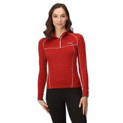 Damska Bluza Szybkoschnąca Z Suwakiem Yonder. Czerwone bluzy z kapturem Regatta, m, bez wzorów, z elastanu, z kapturem, trekkingowe. Za 65.99 zł.