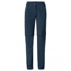 Spodnie damskie Farley Stretch ZO T-Zip Pants II. Niebieskie spodnie narciarskie Vaude, bez wzorów, z materiału, narciarskie. Za 601.90 zł.