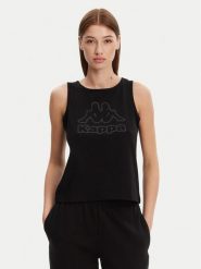 Kappa Top Logo Gria 382129W Czarny Regular Fit. Czarne topy Kappa, xl, bez wzorów, z syntetyku, bez kołnierzyka, bez ramiączek. Za 39.99 zł.