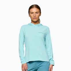 Bluza trekkingowa damska NORRONA Femund Tech Hood. Niebieskie bluzy NORRONA, m, bez wzorów, z materiału, bez ramiączek, bez kaptura. Za 399.99 zł.