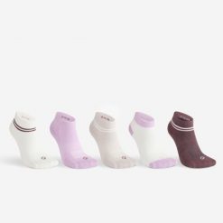 Skarpety sportowe tenis RS160 Mid podwyższone 5 par. Skarpetki Decathlon, bez wzorów, z bawełny. Za 34.99 zł.