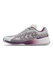 Damskie buty halowe Hummel HB Topflight Pro. Szare buty treningowe Hummel, bez wzorów, z materiału, bez zapięcia, na fitness i siłownię. Za 500.50 zł.
