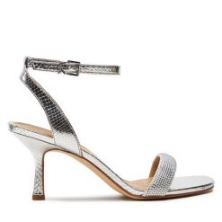 Sandały MICHAEL Michael Kors. Szare sandały MICHAEL Michael Kors, bez wzorów, bez obcasa, na szpilce, bez zapięcia. Za 569.99 zł.