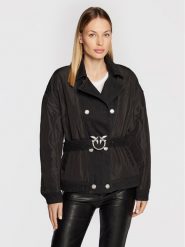 Pinko Kurtka puchowa Crocchio 1J110W A0A2 Czarny Regular Fit. Czarne kurtki Pinko, bez wzorów, z puchu, bez kaptura. Za 1,099.00 zł.