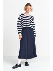 Rich & Royal Wełniany sweter w kolorze kremowo-granatowym rozmiar: XL. Brązowe swetry Rich & Royal, xl, bez wzorów, z wełny, bez ramiączek. Za 238.29 zł.