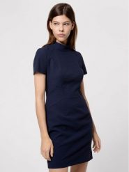 Hugo Sukienka dzianinowa Kabecci 50439748 Granatowy Regular Fit. Niebieskie sukienki Hugo, bez wzorów, z dzianiny, bez kołnierzyka, bez ramiączek. Za 519.99 zł.