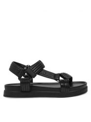 JENNY Sandały STACY WS6099-02 Czarny. Czarne sandały Jenny, bez wzorów, z syntetyku, bez obcasa, na płaskiej podeszwie, bez zapięcia. Za 119.99 zł.