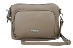 Listonoszka skórzana BARBERINI'S beżowa 990-2. Brązowe shopper bag Barberinis, bez wzorów, ze skóry, biznesowe, małe, bez dodatków. Za 239.99 zł.