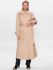 Calvin Klein Trencz K20K205498 Beżowy Regular Fit. Brązowe płaszcze Calvin Klein, bez wzorów, z bawełny, bez kaptura. Za 1,339.00 zł.