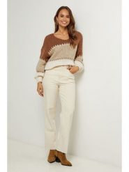 L'armoire de Suzette Sweter w kolorze jasnobrązowo-beżowym rozmiar: 38/40. Brązowe swetry L'armoire de Suzette, l, bez wzorów, klasyczne, bez ramiączek. Za 196.24 zł.