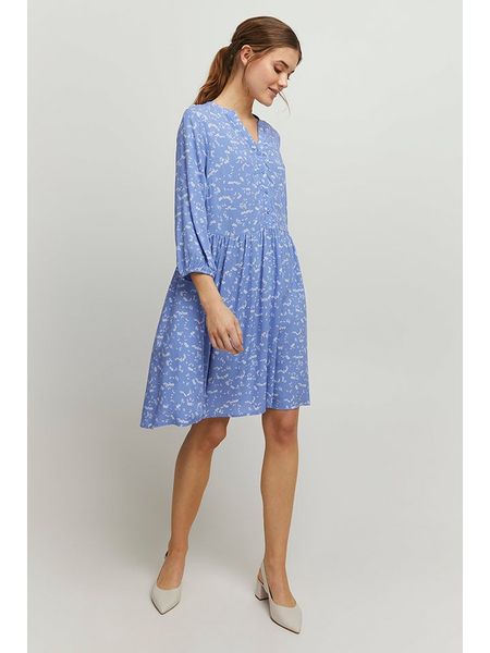 B.young Sukienka w kolorze niebieskim rozmiar: 36. Niebieskie sukienki b.young, na imprezę, s, bez wzorów, z wiskozy, klasyczne, bez kołnierzyka, bez ramiączek, mini. Za 48.39 zł.