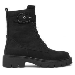 Trapery Caprice. Czarne traperki Caprice, bez wzorów, bez obcasa, bez zapięcia. Za 549.99 zł.
