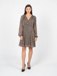 Liu Jo Sukienka | WF2067 T8729 | Kobieta | Brązowy. Brązowe sukienki Liu Jo, na co dzień, bez wzorów, z poliesteru, eleganckie, bez kołnierzyka, bez ramiączek, midi, proste. W wyprzedaży za 399.00 zł.