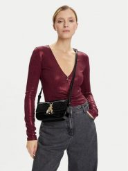 Patrizia Pepe Torebka 8B0231 L125 Czarny. Czarne listonoszki Patrizia Pepe, bez wzorów, z lakierowanej skóry, lakierowane, bez dodatków. Za 779.99 zł.