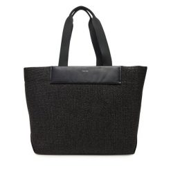 Torebka Calvin Klein. Czarne shopper bag Calvin Klein, bez wzorów, bez dodatków. Za 379.99 zł.