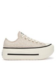 Converse Trampki Chuck Taylor All Star Lift Double Stack Platform Deer A17884C Beżowy. Brązowe trampki Converse, bez wzorów, z materiału, retro, bez zapięcia. Za 419.99 zł.