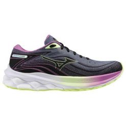 Buty do biegania damskie Mizuno Wave Skyrise 5 Roxy. Czarne buty do biegania Mizuno, bez wzorów, bez zapięcia, do biegania, mizuno wave. Za 369.99 zł.
