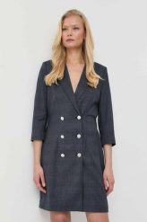 Morgan sukienka kolor granatowy midi dopasowana. Niebieskie sukienki Morgan, bez wzorów, bez kołnierzyka, bez ramiączek, midi, dopasowane. Za 479.99 zł.