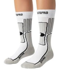 Odzież Skarpety unisex SkatePro Coolmax Inline Skarpety 2-Pak - Biały - 43-45. Biała skarpetki SKATEPRO, bez wzorów, z bawełny. Za 124.99 zł.