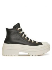 Converse Trampki Chuck Taylor All Star Lugged Heel Platform Gold A11500C Czarny. Czarne trampki Converse, bez wzorów, ze skóry, retro, bez zapięcia. Za 299.99 zł.