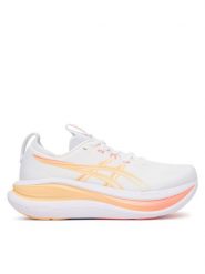 Asics Buty do biegania Gel-Nimbus 28 1012B899 Biały. Białe buty do biegania ASICS, bez wzorów, z meshu, bez zapięcia, do biegania. Za 889.99 zł.