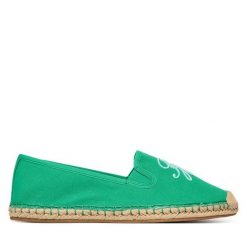 Espadryle Tommy Hilfiger. Zielone espadryle Tommy Hilfiger, bez wzorów, bez obcasa. Za 289.99 zł.