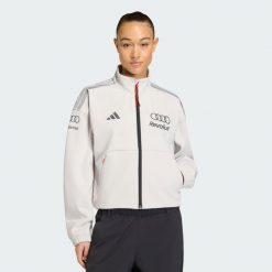 BLUZA DRESOWA AUDI REVOLUT F1 TEAM ENGINEERS & MARKETING. Białe bluzy adidas, l, bez wzorów, z dresówki, eleganckie, bez ramiączek, bez kaptura. Za 529.00 zł.