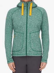 Bluza z kapturem damska Rab Amy Hoody. Zielone bluzy RAB, xs, bez wzorów, z materiału, eleganckie, bez ramiączek, z kapturem. Za 483.99 zł.