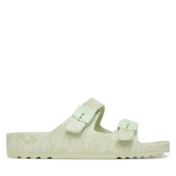 Klapki Scholl. Zielone klapki Scholl, bez wzorów, bez obcasa, bez zapięcia. Za 184.99 zł.