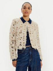 OUI Marynarka 88857 Beżowy Regular Fit. Brązowe marynarki i żakiety Oui, bez wzorów, z syntetyku, bez ramiączek. Za 499.99 zł.