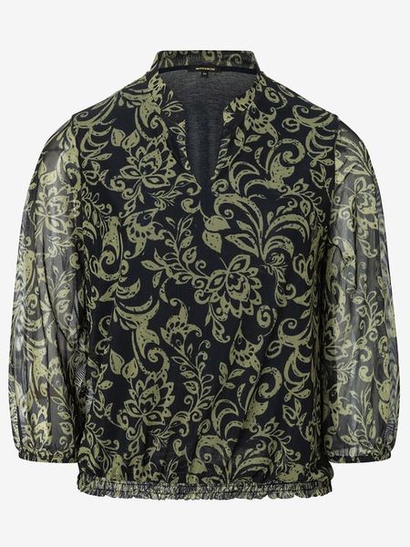 More & More Bluzka w kolorze czarno-zielonym rozmiar: 40. Czarne bluzki More & More, bez wzorów, bez kołnierzyka, bez ramiączek. Za 110.04 zł.