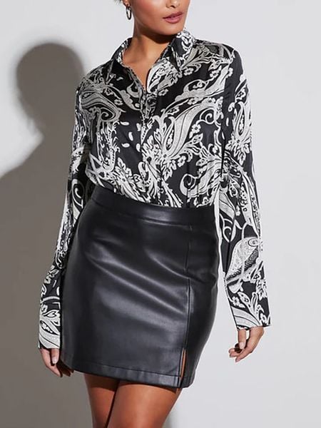 Milan Kiss Bluzka w kolorze czarno-kremowym rozmiar: M. Brązowe bluzki Milan Kiss, m, bez wzorów, bez kołnierzyka, bez ramiączek. Za 130.99 zł.