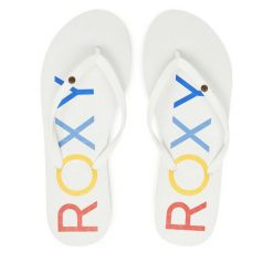 Japonki Roxy. Białe japonki Roxy, bez wzorów. Za 59.99 zł.