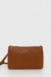 Calvin Klein torebka kolor brązowy. Brązowe listonoszki Calvin Klein, bez wzorów, bez dodatków. Za 449.99 zł.