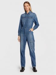 Pinko Kombinezon Zirlo 1J111J A0C5 Niebieski Regular Fit. Niebieskie sukienki Pinko, m, bez wzorów, z syntetyku, bez kołnierzyka, bez ramiączek. Za 2,089.00 zł.