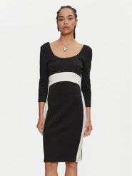 Calvin Klein Sukienka codzienna K20K207469 Czarny Slim Fit. Czarne sukienki Calvin Klein, na co dzień, bez wzorów, z syntetyku, bez kołnierzyka, bez ramiączek, proste. Za 459.99 zł.