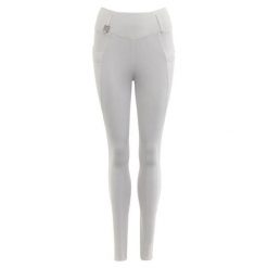 Damskie silikonowe legginsy jeździeckie z pełną przyczepnością ANKY Trendy C-Wea. Białe legginsy ANKY, bez wzorów, z materiału. Za 590.00 zł.