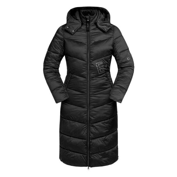 Lekki płaszcz jeździecki damski ELT Oslo. Czarne płaszcze ELT, l, bez wzorów, z materiału, eleganckie, bez kaptura. Za 553.50 zł.