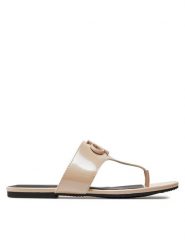 Calvin Klein Jeans Japonki Flat Sandal Slide Toepost Mg Met YW0YW01342 Różowy. Czerwone japonki Calvin Klein Jeans, bez wzorów, z jeansu. Za 249.99 zł.