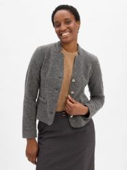 JOOP! kurtka dzianinowa z zawartością wełny - Trudi Kobiety Wełna szary, 38. Szare kurtki Joop!, bez wzorów, z dzianiny, eleganckie, bez kaptura. Za 599.95 zł.