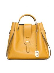 Lucca Baldi Skórzana torebka "Vinci" w kolorze żółtym - 33 x 28 x 13 cm rozmiar: onesize. Żółte torebki klasyczne Lucca Baldi, bez wzorów, z materiału, przez ramię, bez dodatków. Za 304.99 zł.